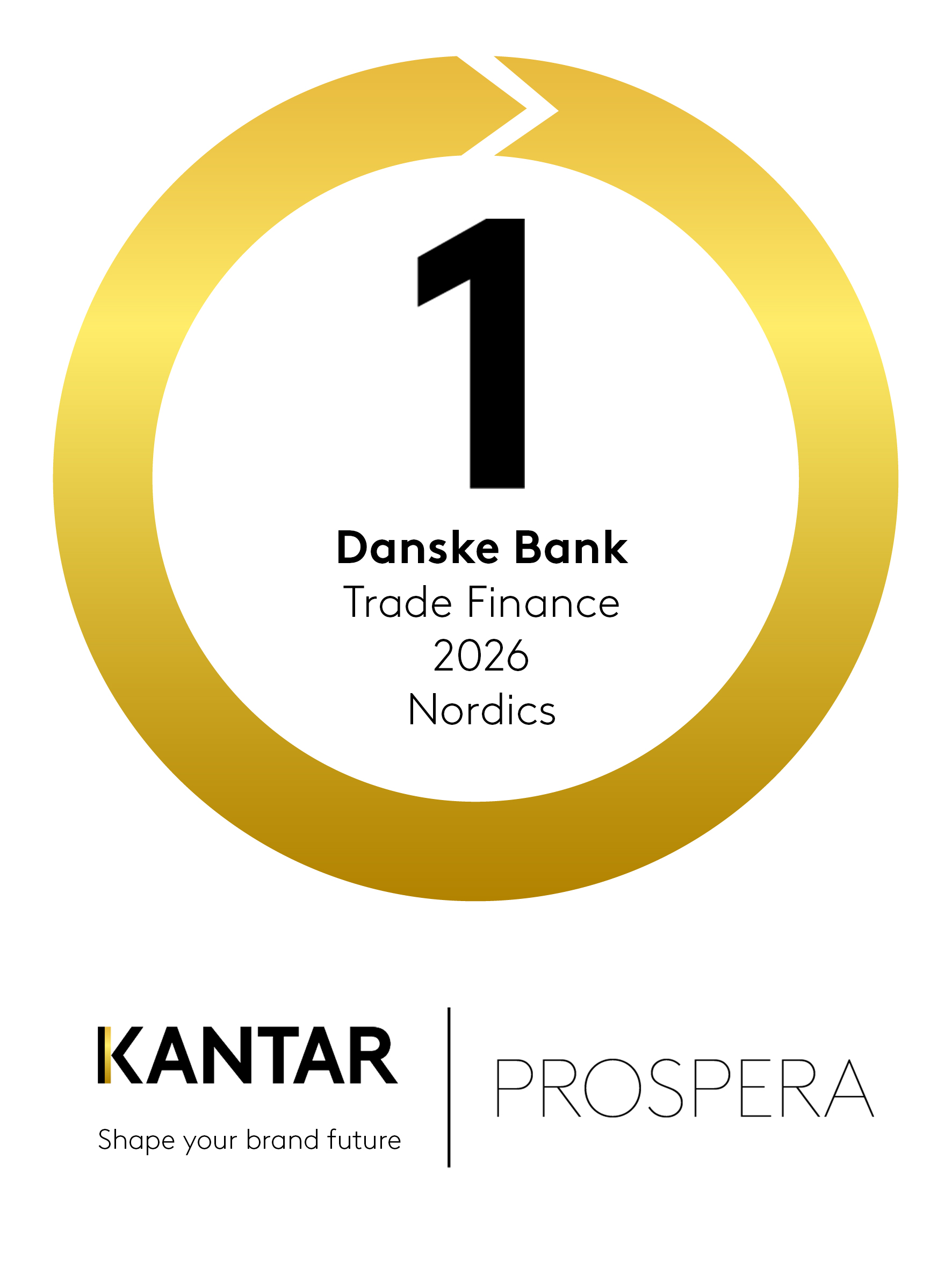 Best bank in the Nordics for Trade Finance award from Prospera