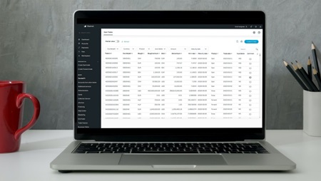 Skærm der viser District med Cash Flow Forescast widget åben