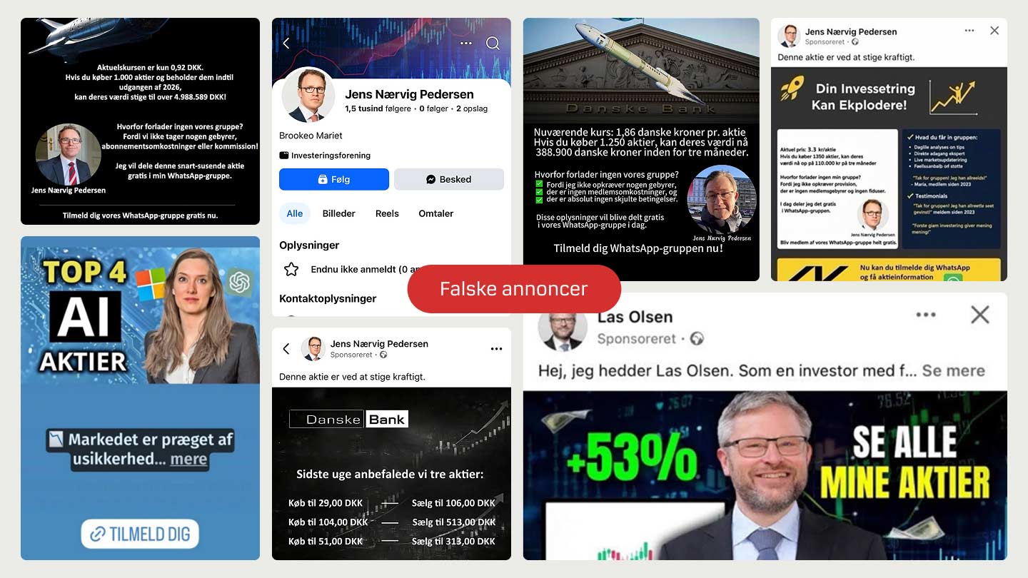 Eksempler på falske annoncer