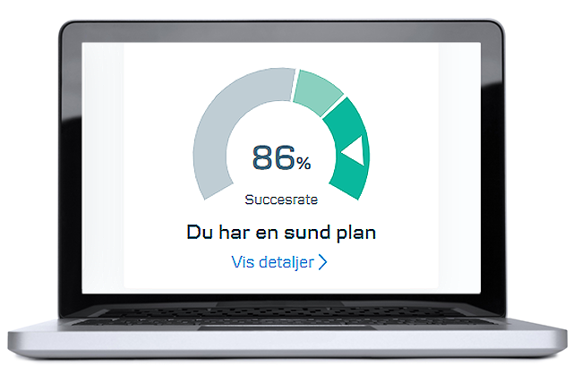 En computer med overblik over en personlig plan