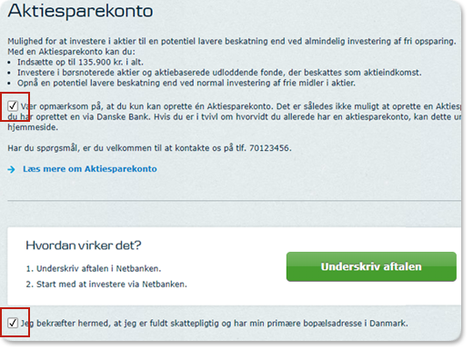 Opret Nyt Depot Eller En Aktiesparekonto