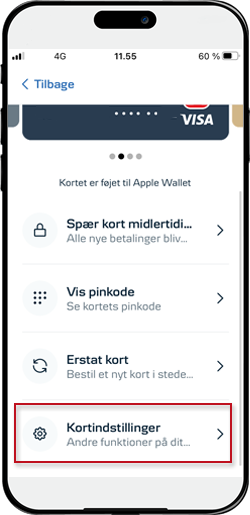 Skærmbillede mobilbank: 