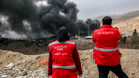 Brand i olieanlæg i Iran