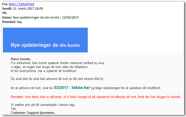 danske bank spærre kort